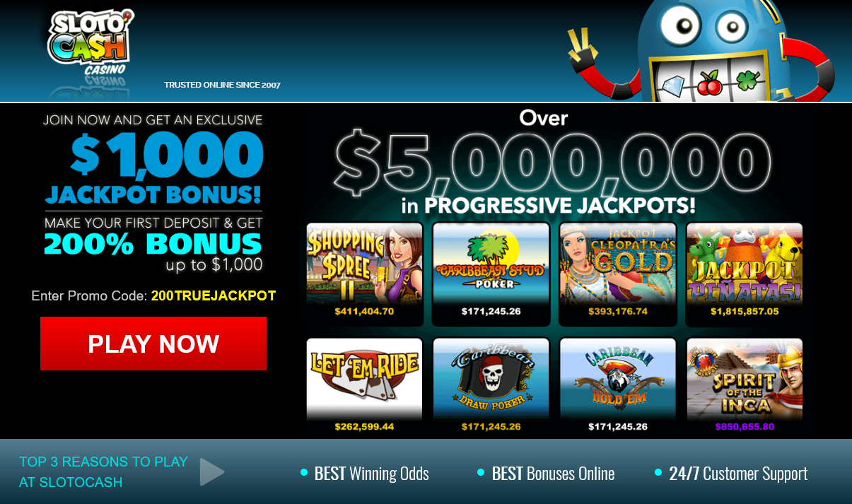 Slotocash Progressive
                                      Jackpots