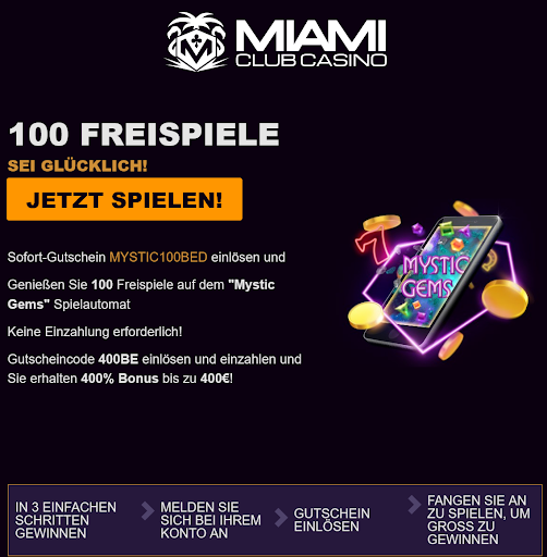 Miami Club Casino 100
Free Spins Miami Club Casino 100
Free Spins